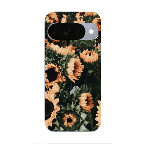 Google Pixel 10 Sunflowers Transparent Silicone TPU Θήκη